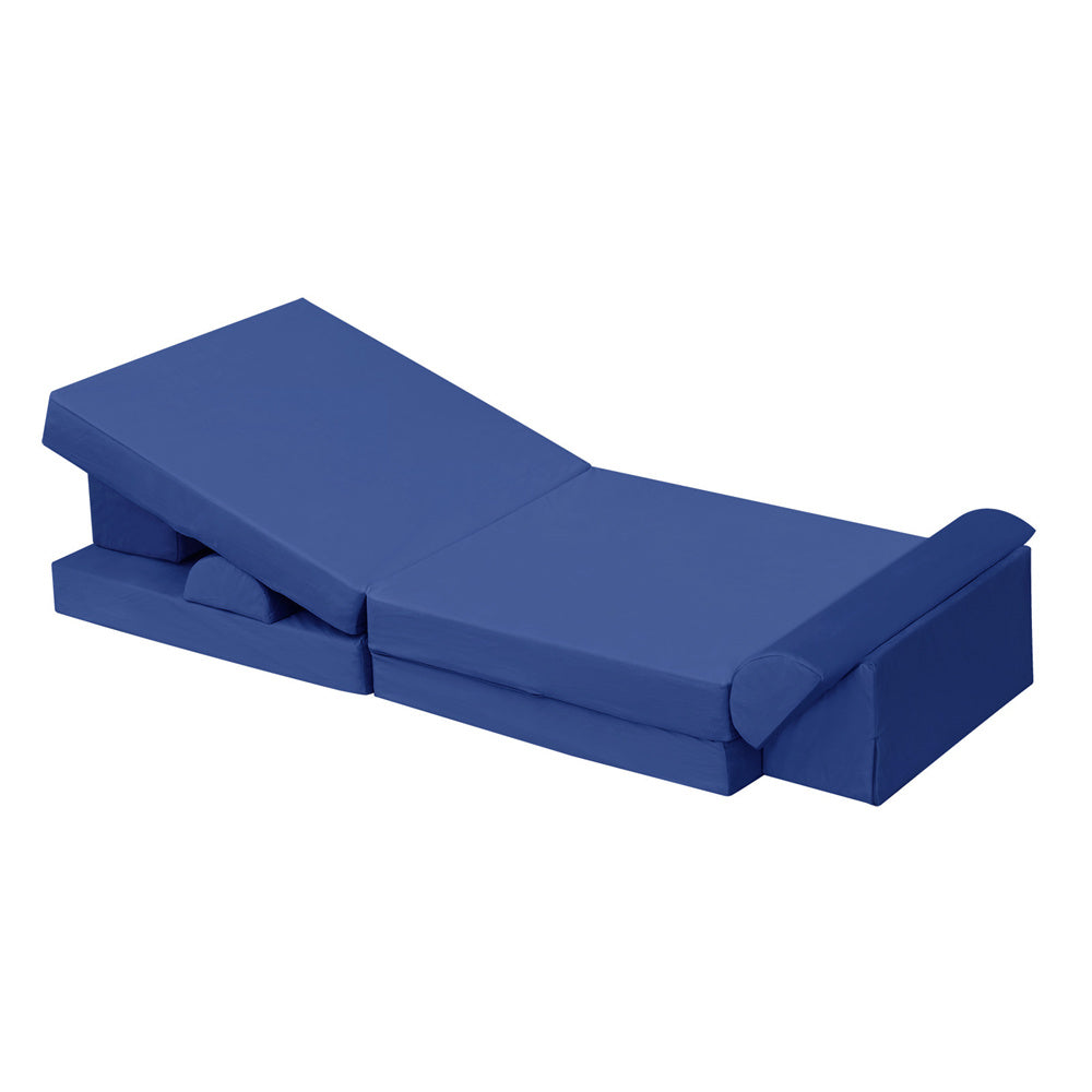 JP Outdoor Modular Kids Play Couch, 8PCS Nugget Couch for Building Fort, Toddler Play Sponge Convertible Couch,Navy Blue