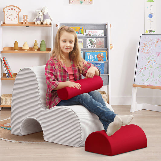 JP OUTDOOR Kid's Sponge Chair,Soft 28D Sponge Core,Skin-Friendly Dutch Velvet Fabric