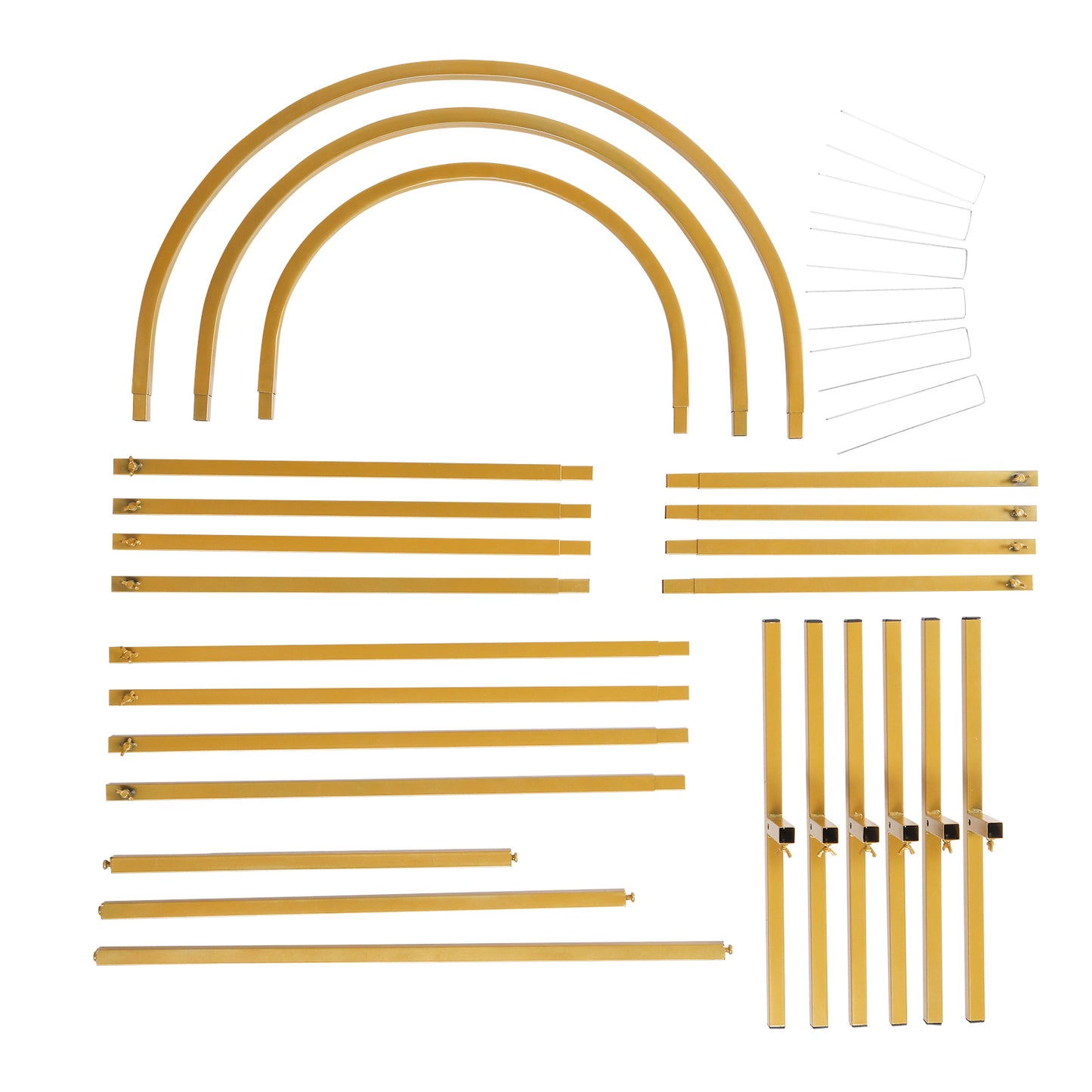 JP OUTDOOR 3Pcs Metal Arch Backdrop Stand, Wedding Arch Stand (5.9FT/4.9FT/3.9FT) ,for Birthday Party Ceremony Outdoor Indoor Celebration Decoration