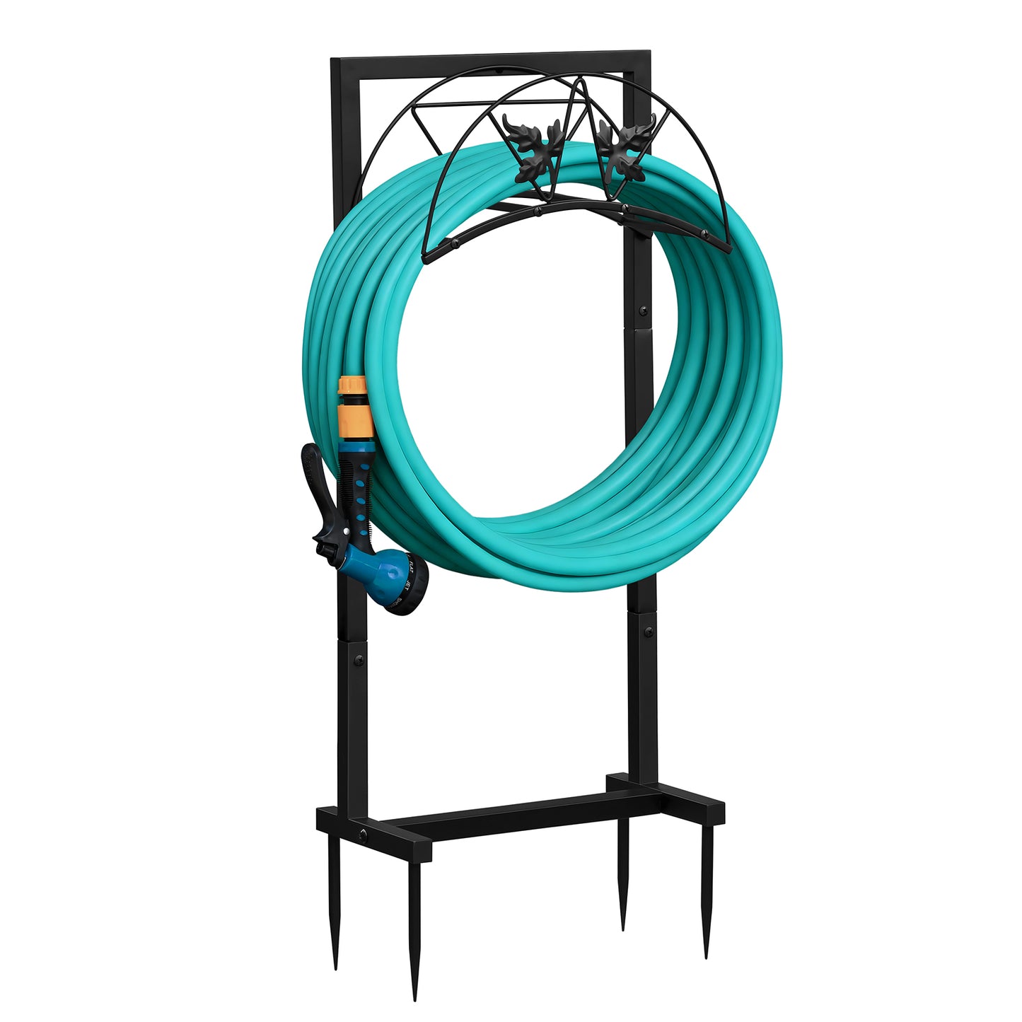 JP Outdoor Detachable Garden Hose Holder with, Freestanding Water Hose Holder for Outdoor Yard Lawn