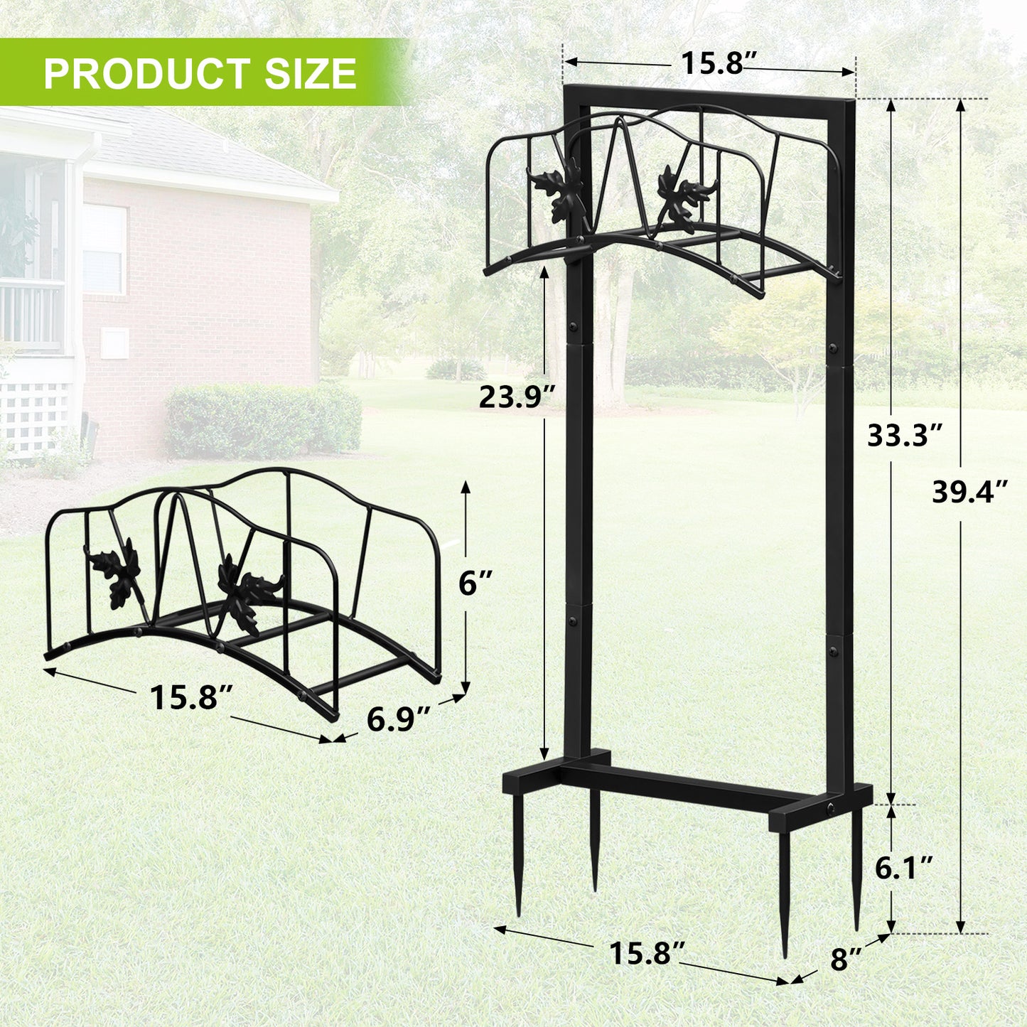 JP Outdoor Detachable Garden Hose Holder, Freestanding Water Hose Holder for Outdoor Yard Lawn