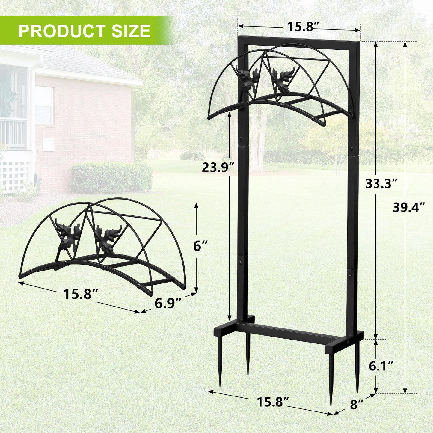 JP Outdoor Detachable Garden Hose Holder with, Freestanding Water Hose Holder for Outdoor Yard Lawn
