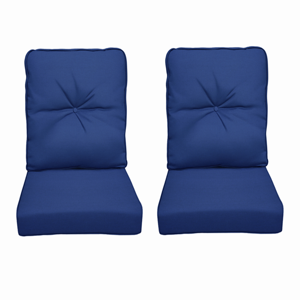 JP Outdoor 2-Piece Deep Seat Cushion,Patio Chair Cushion Set,Water Repellent,Fade Resistant,Navy Blue