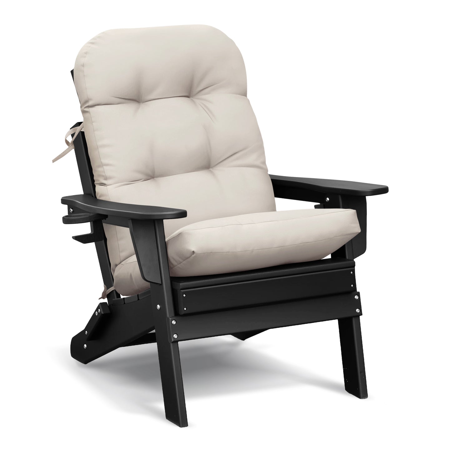JP OUTDOOR 19.7”x 46.5”x 4”Outdoor Seat and Back Cushion for Adirondack Chairs,Light Khaki