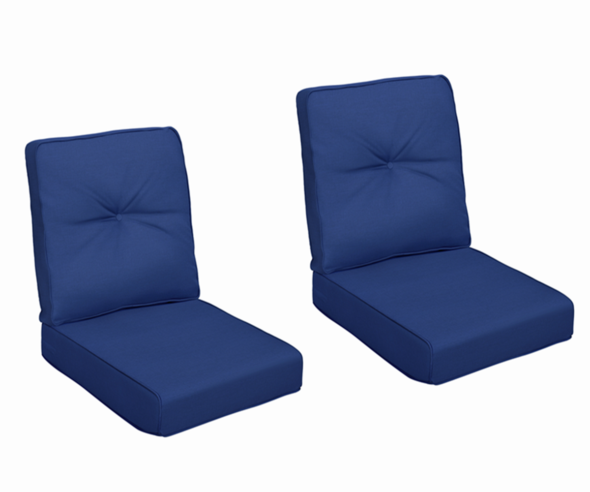 JP Outdoor 2-Piece Deep Seat Cushion,Patio Chair Cushion Set,Water Repellent,Fade Resistant,Navy Blue