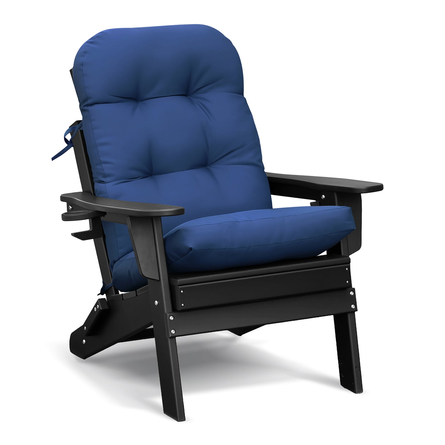 JP OUTDOOR 19.7”x 46.5”x 4” Outdoor Seat and Back Cushion for Adirondack Chairs,Navy Blue