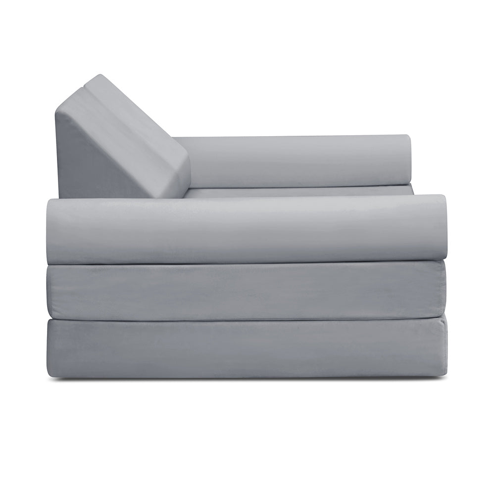 JP Outdoor Modular Kids Play Couch, 8PCS Nugget Couch for Building Fort, Toddler Play Sponge Convertible Couch，Gray