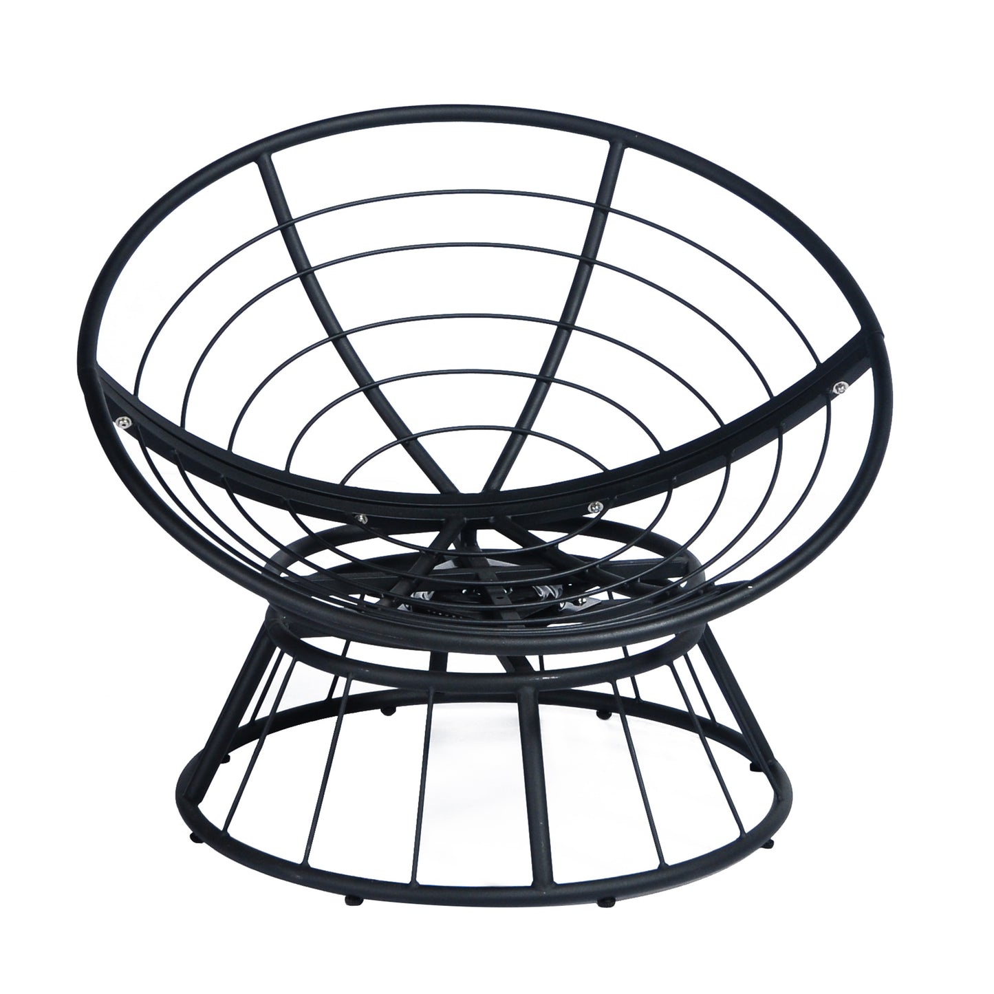JP OUTDOOR Outdoor Patio Papasan Chair, Papasan Rotating Chair with Cushion,for Garden Backyard, Beige
