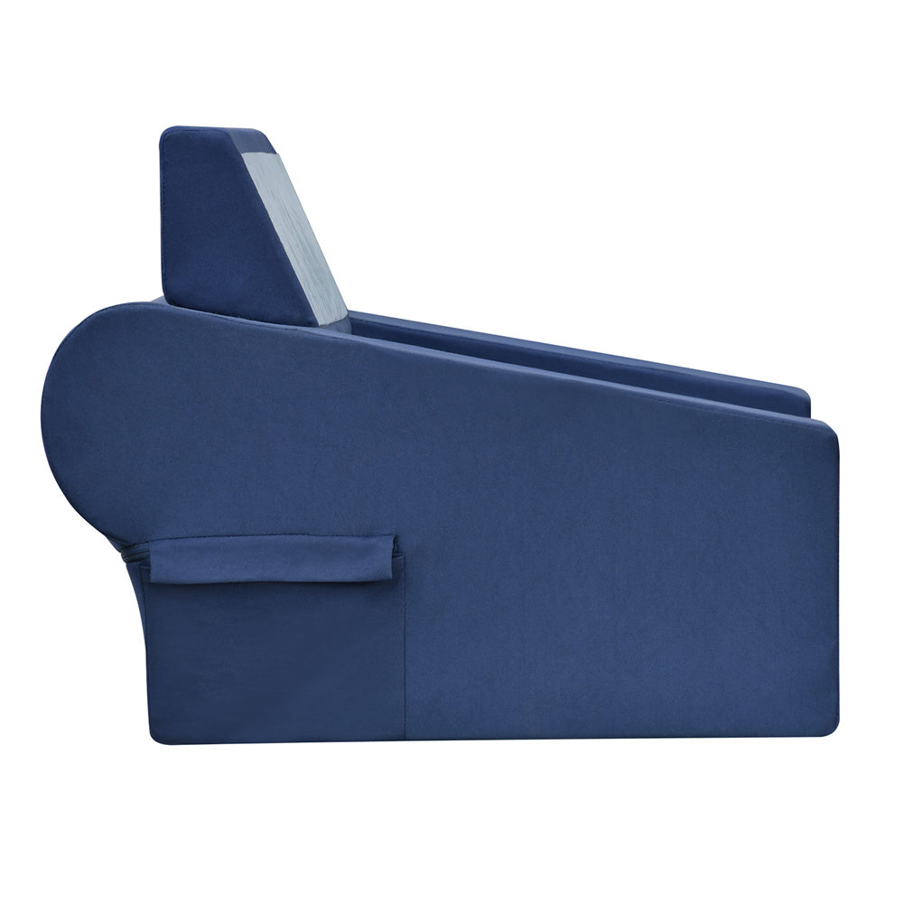 JP Outdoor Reading Pillow for Gaming Lap Desk with Side Pocket,Arm Rest Pillows for Sitting up in Bed, Navy Blue