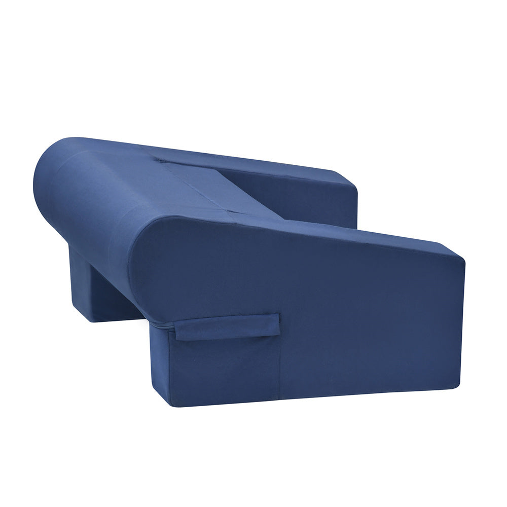 JP Outdoor Reading Pillow for Gaming Lap Desk with Side Pocket,Arm Rest Pillows for Sitting up in Bed, Navy Blue