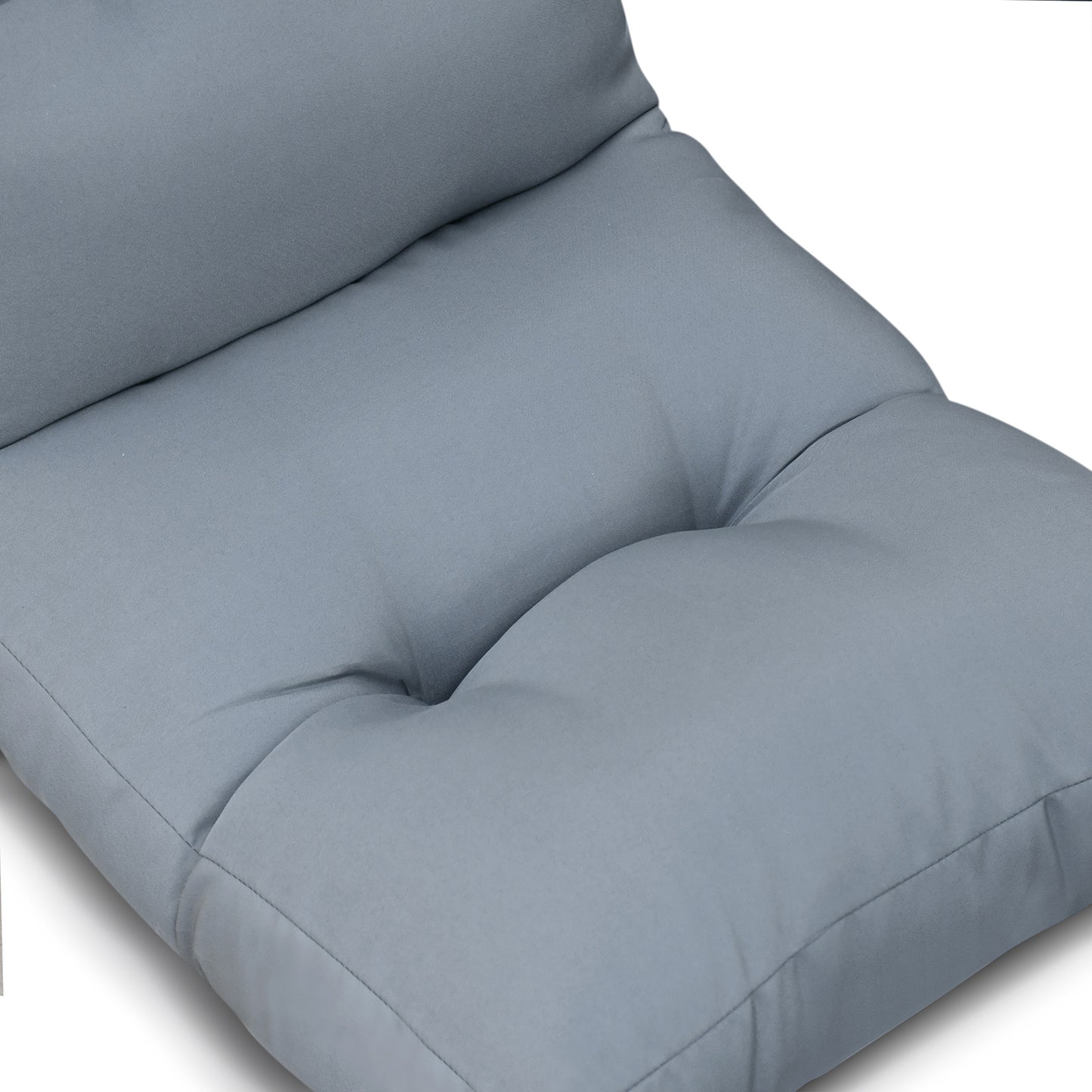 JP Outdoor Adirondack Chair Cushions,Indoor Rocking Chair Cushions 46.5x19.7x4 inch, High Back Patio Seat Cushions of Upper and Lower with Ties, Grey