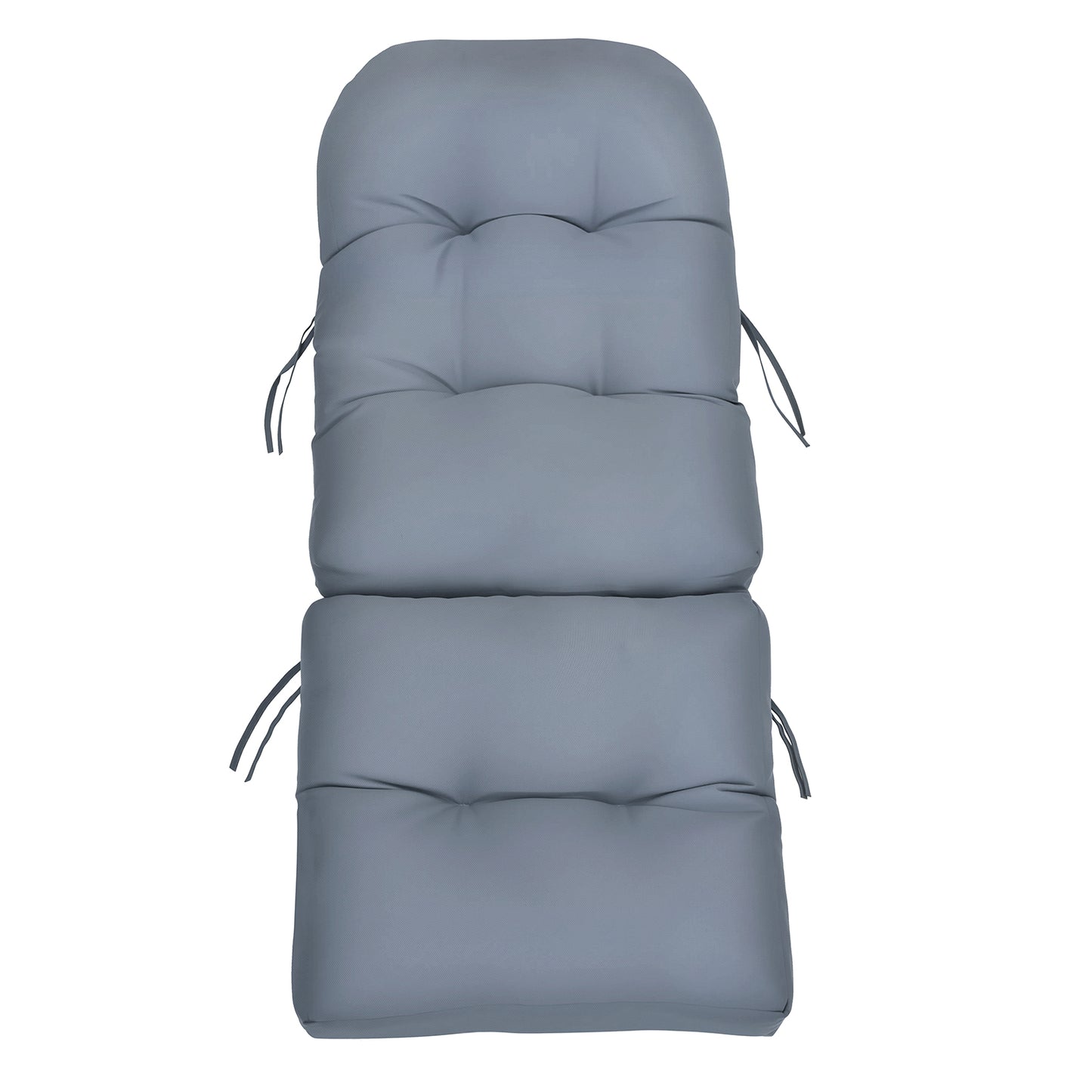 JP Outdoor Adirondack Chair Cushions,Indoor Rocking Chair Cushions 46.5x19.7x4 inch, High Back Patio Seat Cushions of Upper and Lower with Ties, Grey