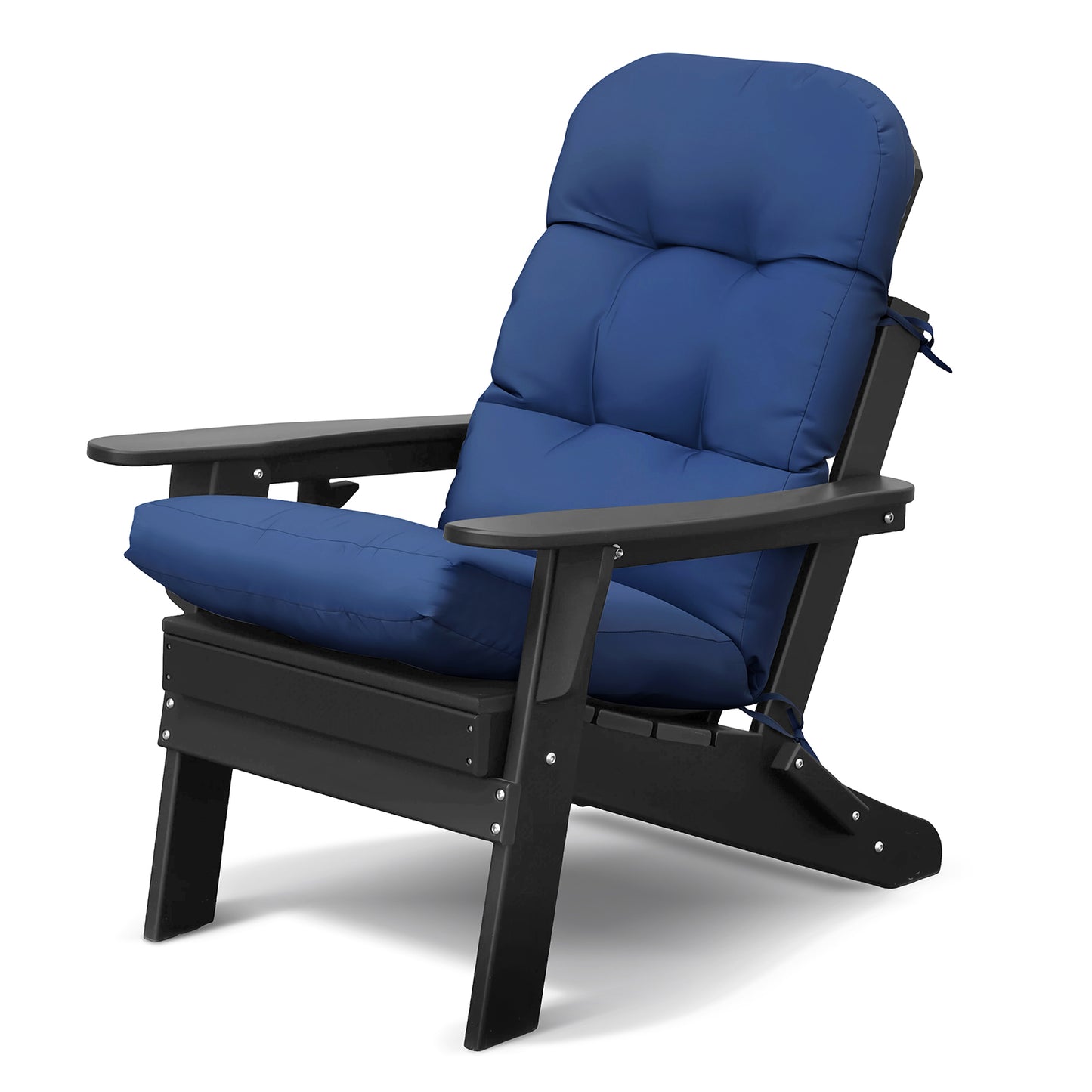 JP OUTDOOR 19.7”x 46.5”x 4” Outdoor Seat and Back Cushion for Adirondack Chairs,Navy Blue
