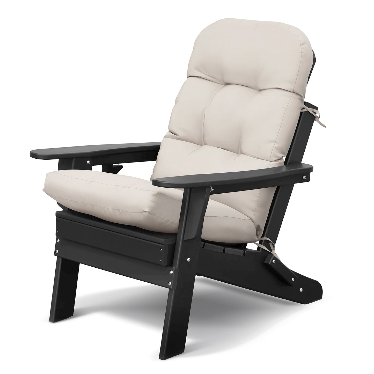 JP OUTDOOR 19.7”x 46.5”x 4”Outdoor Seat and Back Cushion for Adirondack Chairs,Light Khaki