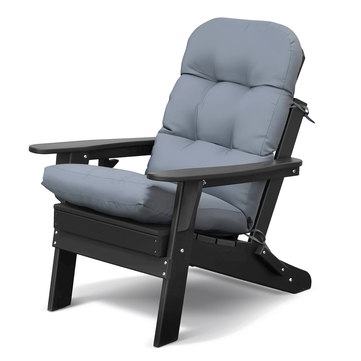 JP OUTDOOR Adirondack Chair Cushion, Rocking Chair Cushion 46.5x19.7x4 inch, High Back Patio Cushion of Upper and Lower with Ties, Grey