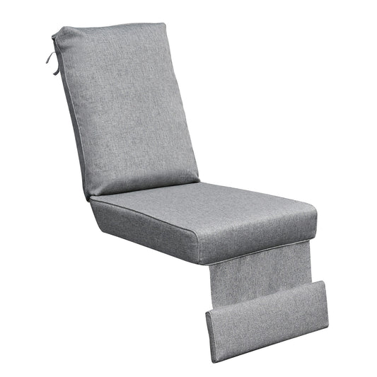 JP Outdoor Replacement Cushion for Indoor or Outdoor Recliner Chair,5.5” Thick, Anti-fade & Waterproof,Grey