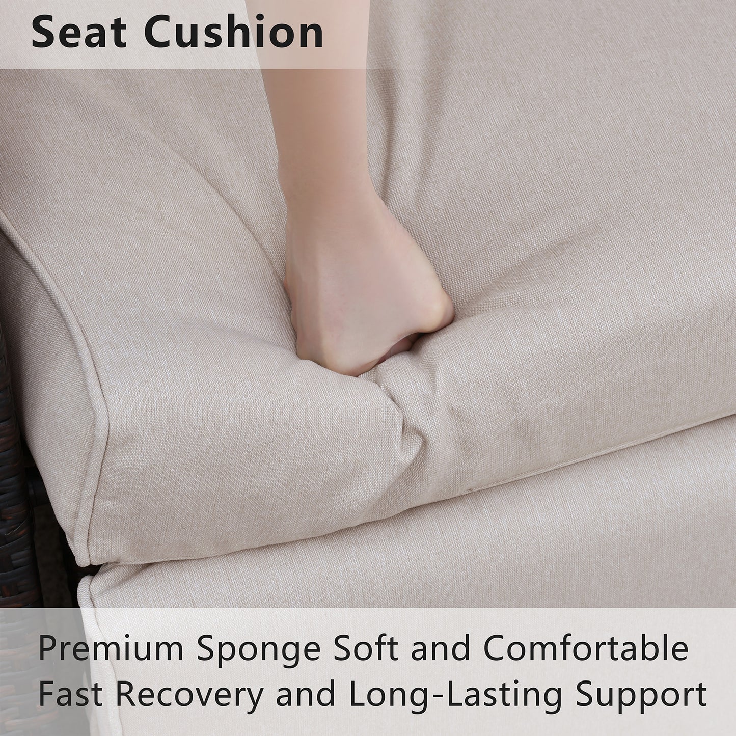 JP Outdoor Replacement Cushion for Indoor or Outdoor Recliner Chair,Flaxen