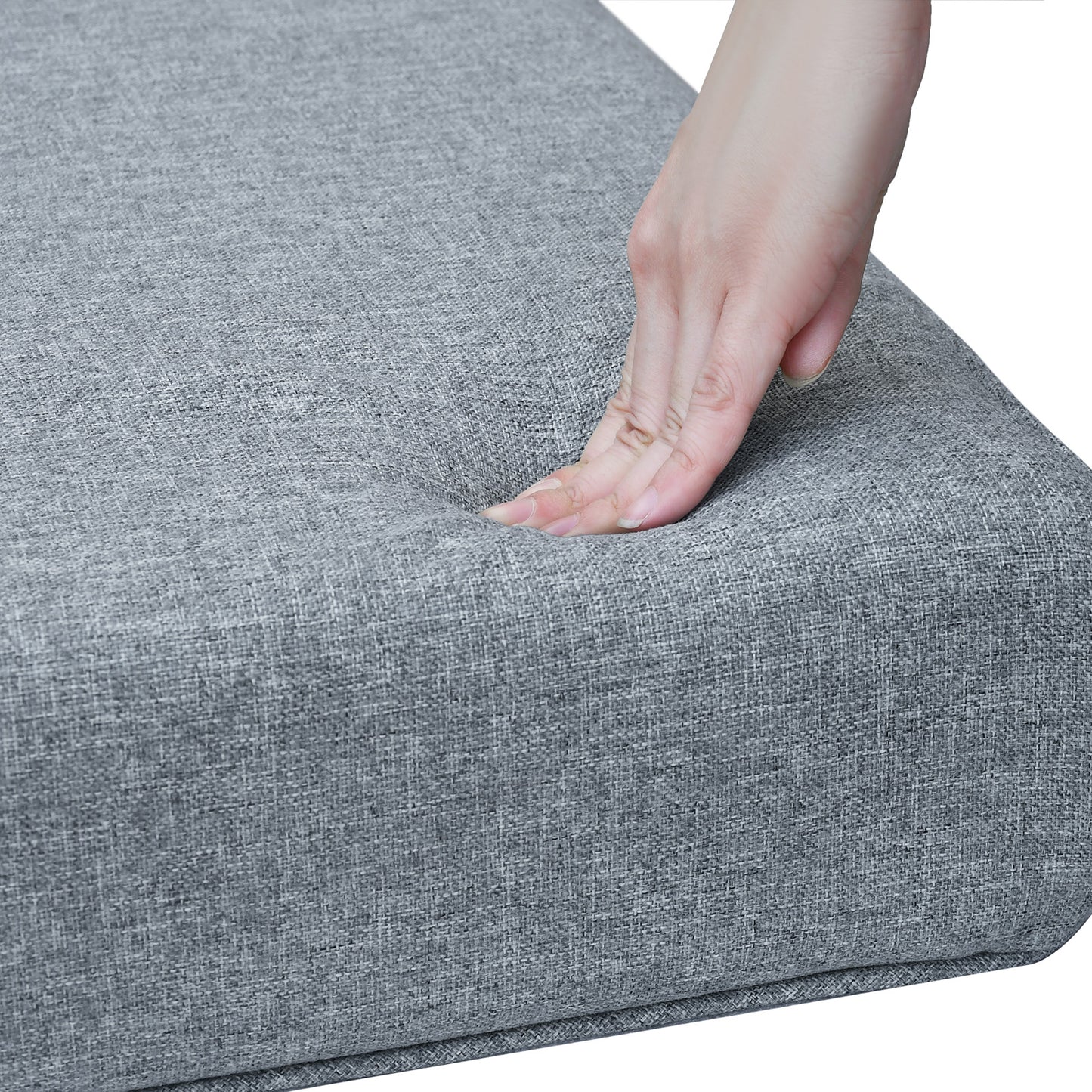 JP Outdoor 24" x 24" Patio Deep Seat Cushion Set, Outdoor Furniture Chair Cushion, Water Resistant & Fade Resistant,Gray