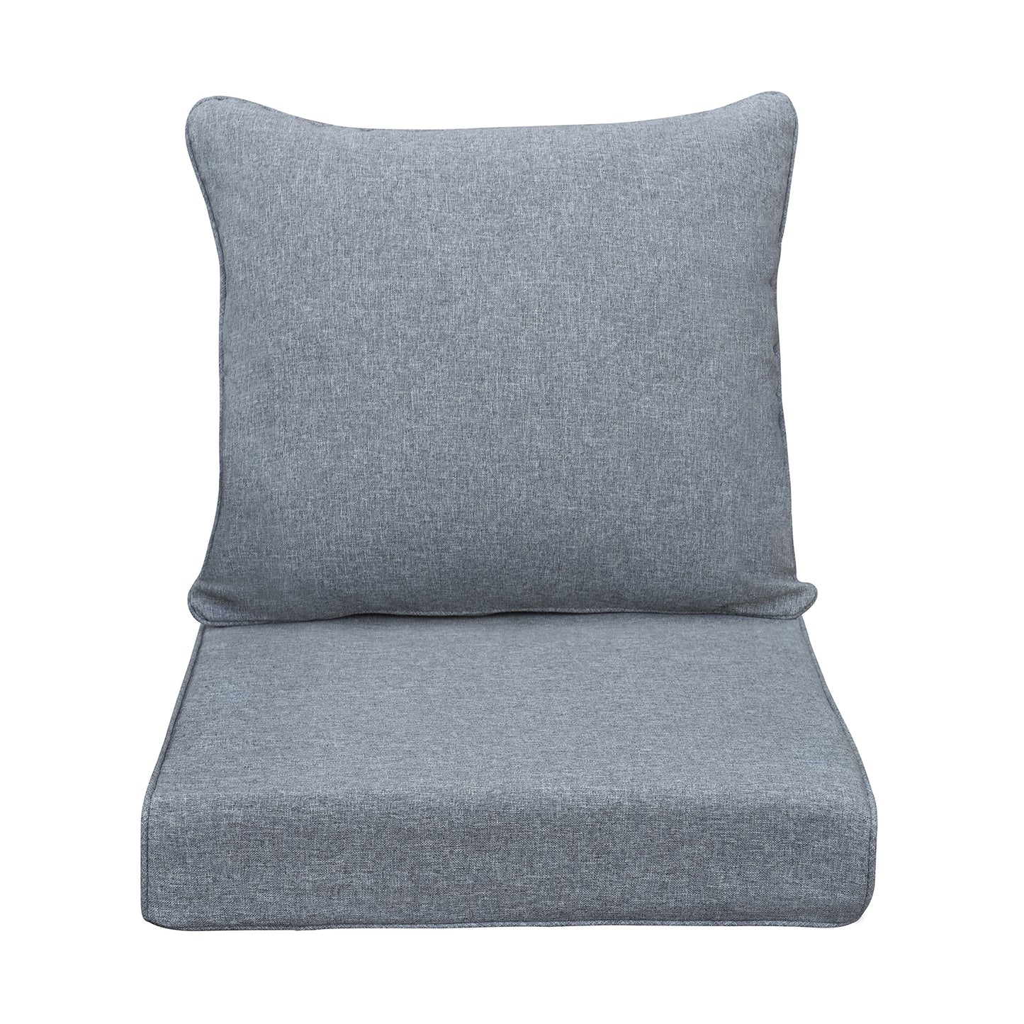 JP Outdoor 24" x 24" Patio Deep Seat Cushion Set, Outdoor Furniture Chair Cushion, Water Resistant & Fade Resistant,Gray