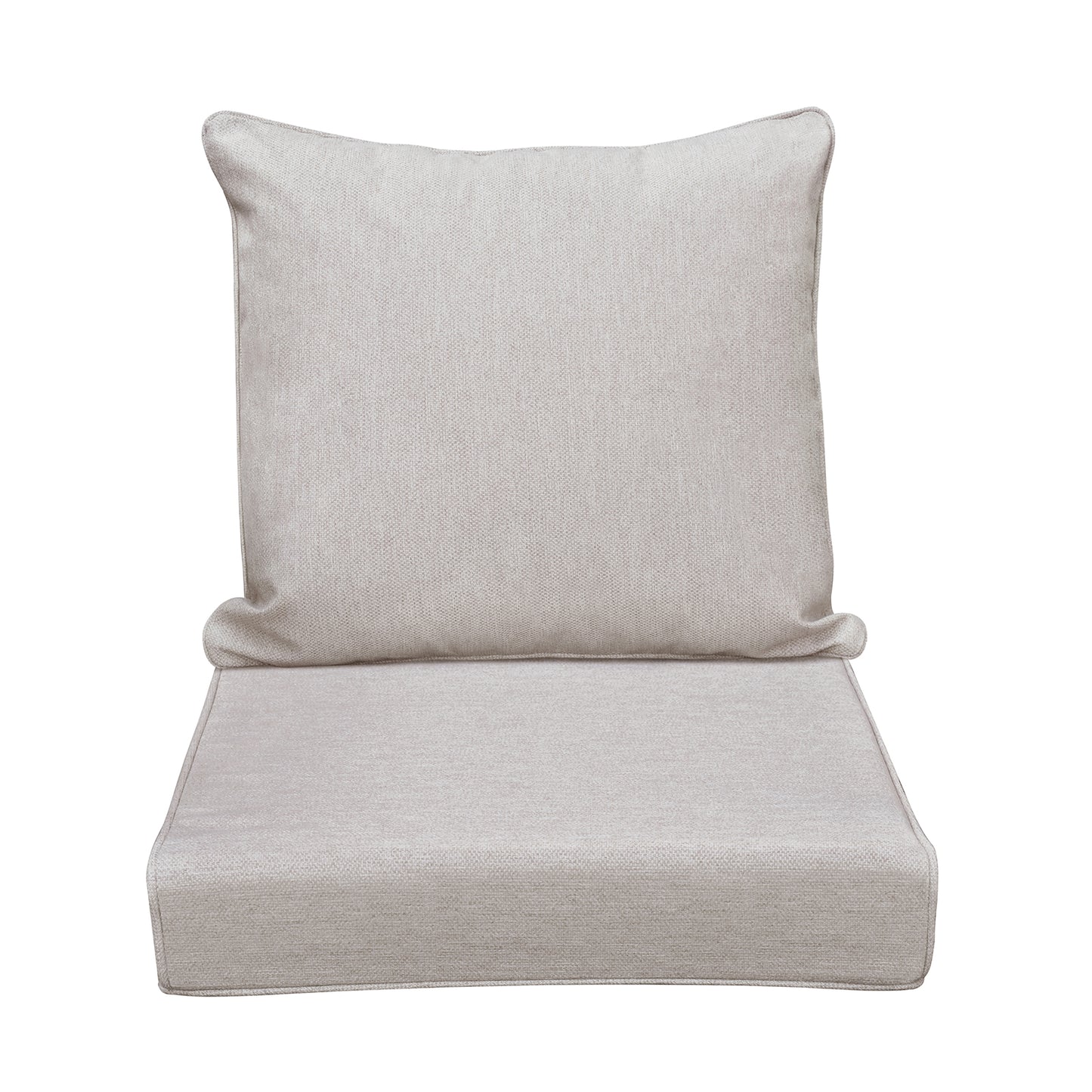 JP Outdoor 24" x 24" Patio Deep Seat Cushion Set, Outdoor Chair Cushion, Water Resistant & Fade Resistant,Khaki