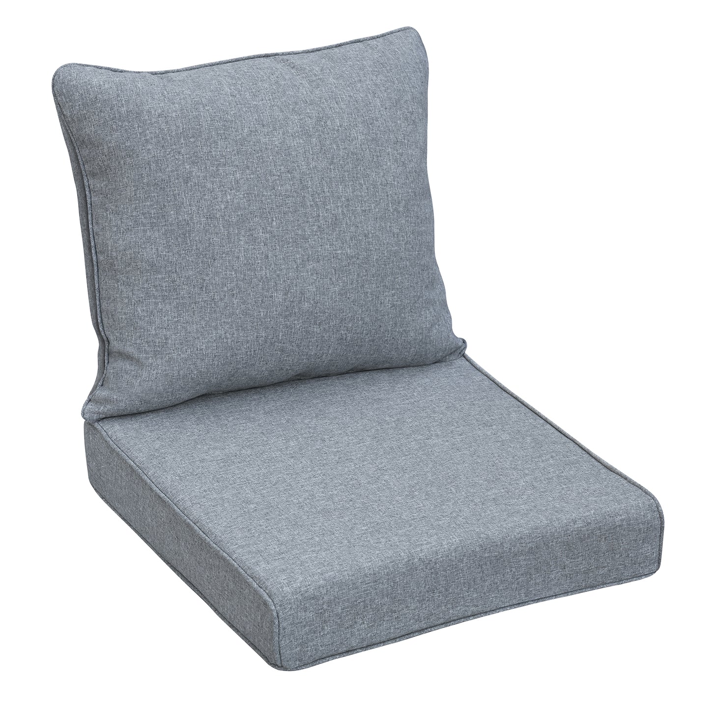 JP Outdoor 24" x 24" Patio Deep Seat Cushion Set, Outdoor Furniture Chair Cushion, Water Resistant & Fade Resistant,Gray