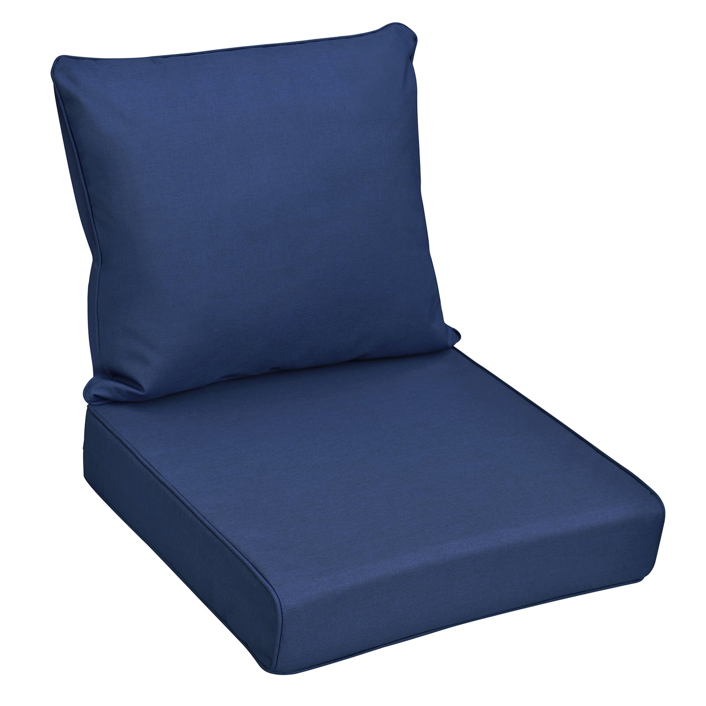 JP Outdoor 24" x 24" Patio Deep Seat Cushion Set, Outdoor Chair Cushion, Water Resistant & Fade Resistant, Navy Blue