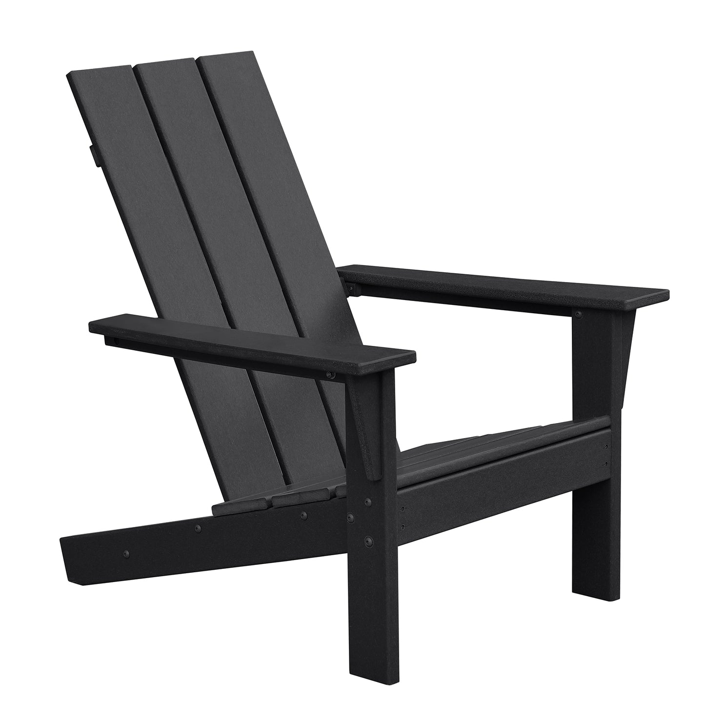 JP OUTDOOR Modern Plastic Adirondack Chair,Outdoor Adirondack Fire Pit Chair,Black