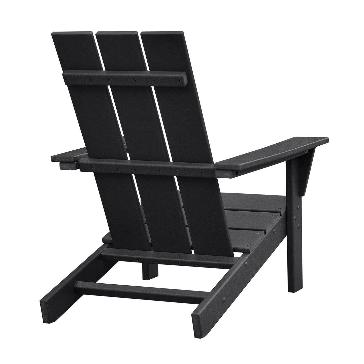 JP OUTDOOR Modern Plastic Adirondack Chair,Outdoor Adirondack Fire Pit Chair,Black