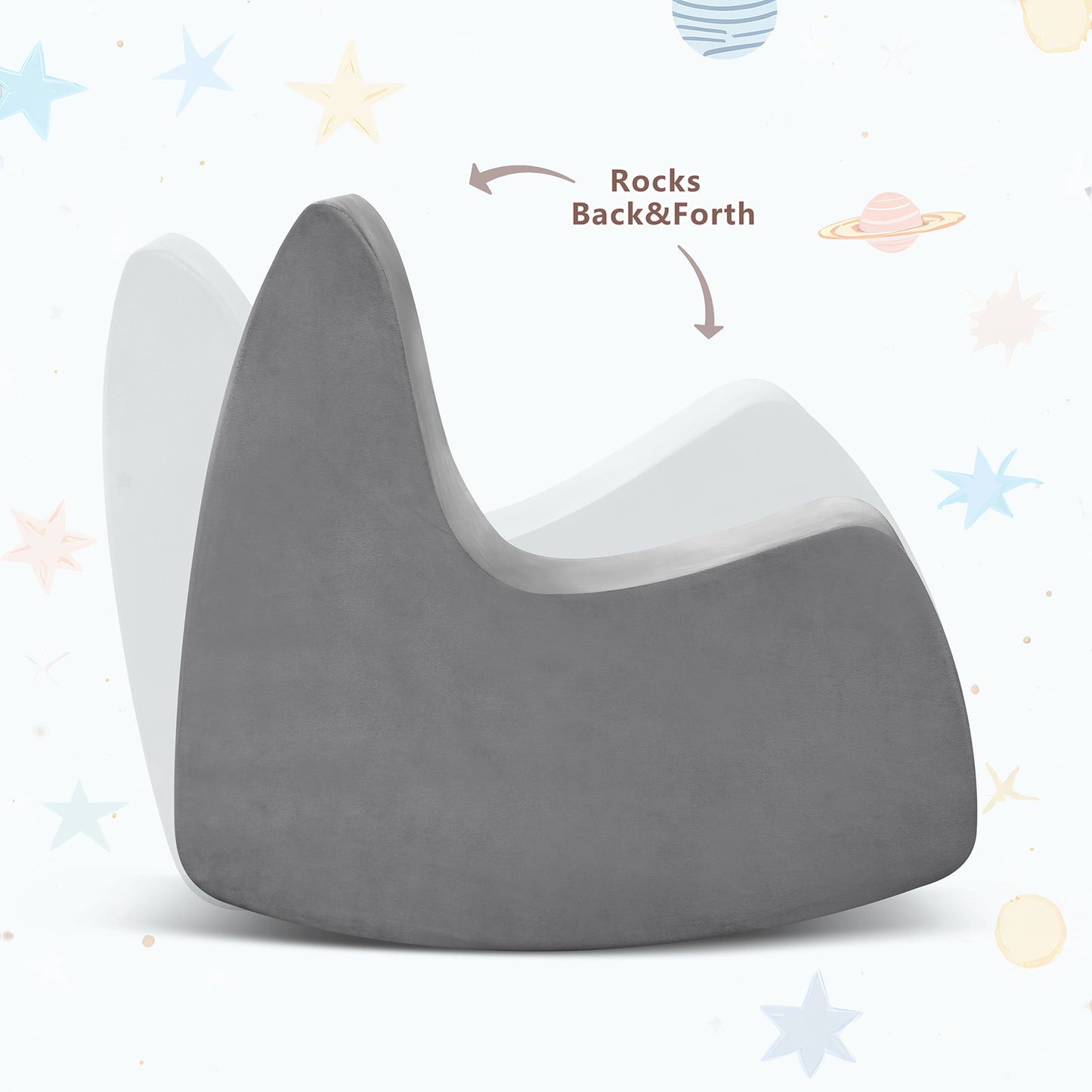 JP OUTDOOR Kid's Rocking Chair,Soft 28D Sponge Core