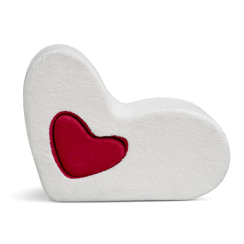 JP Outdoor Teddy Kid Sofa Chair, Modern Kid Couch with 100% Sponge Filling, White