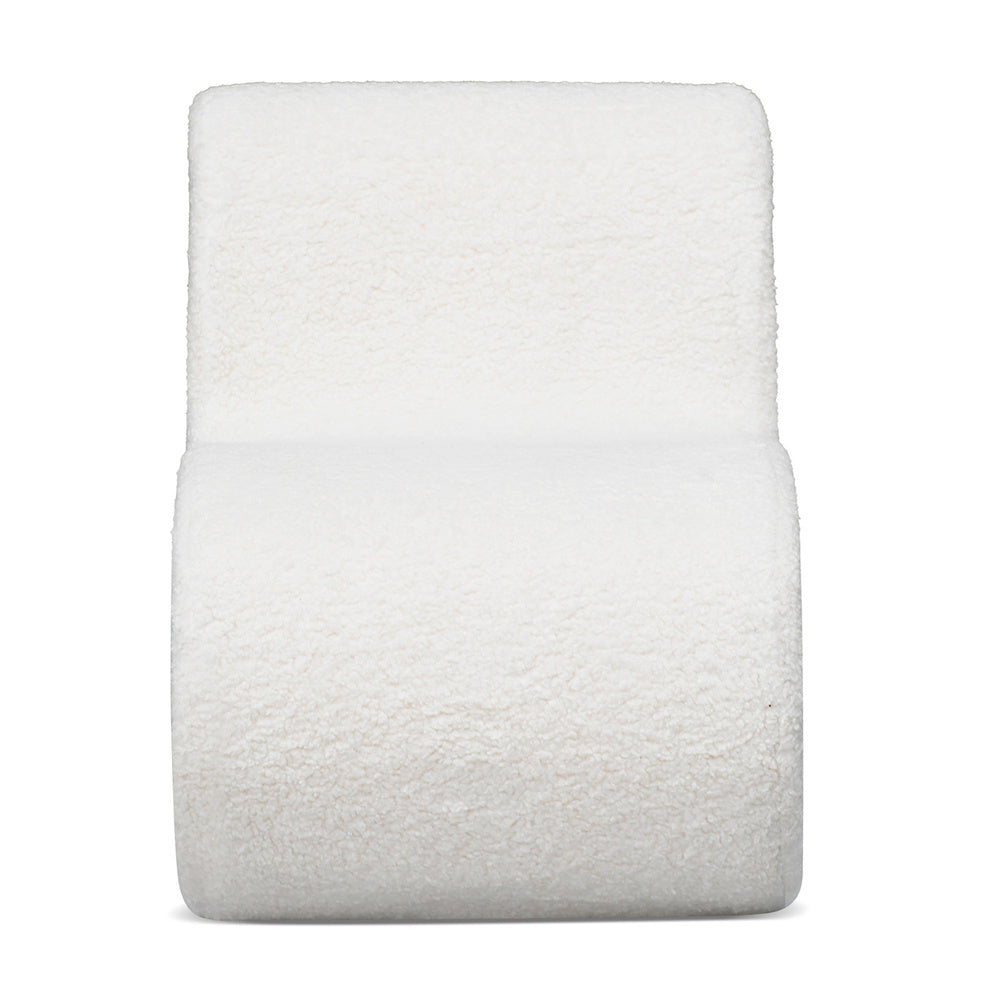 JP Outdoor Teddy Kid Sofa Chair, Modern Kid Couch with 100% Sponge Filling, White