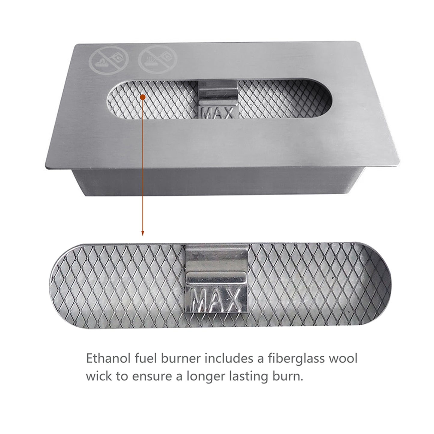 JP OUTDOOR 8''H Metal Portable Outdoor Tabletop Fireplace with Flame Guard