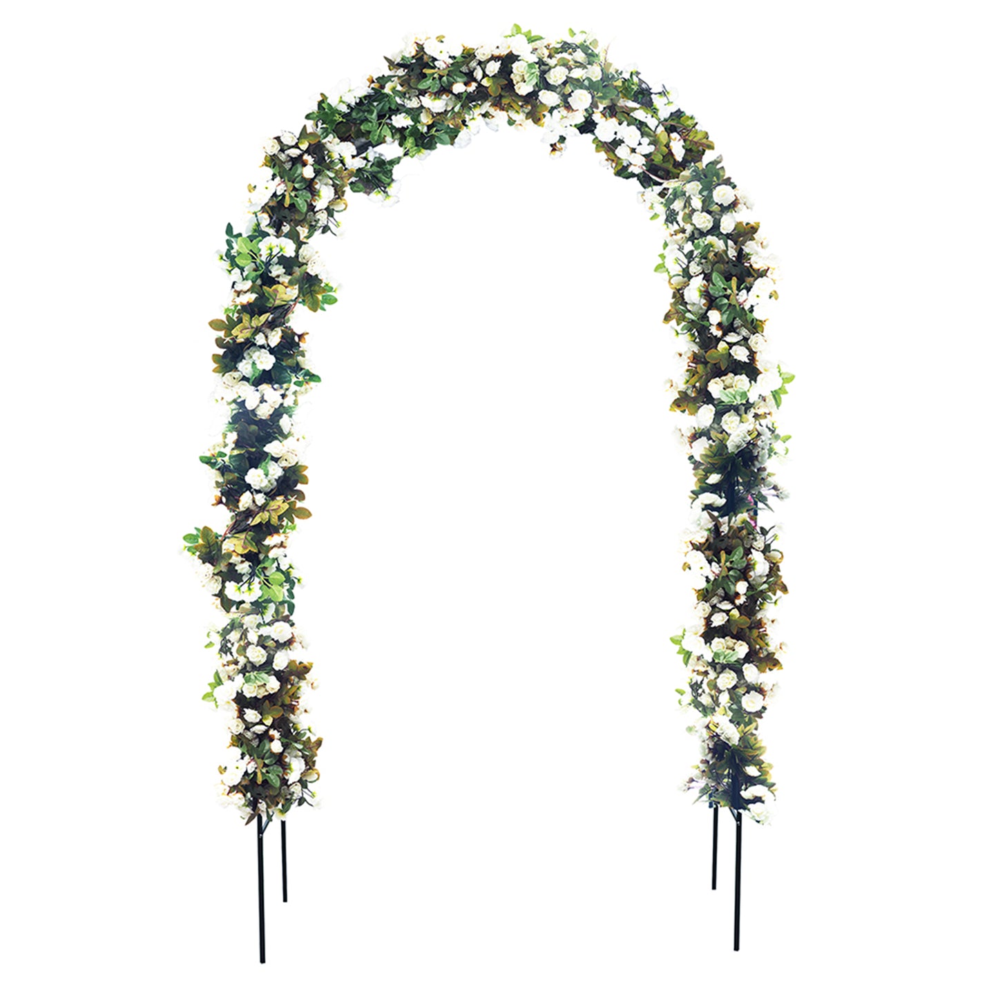 JP OUTDOOR 7'8" H x 4'5" W Patio Metal Garden Arch Trellis,Arbor Trellis for Climbing Plants Support or Wedding Decor，Black
