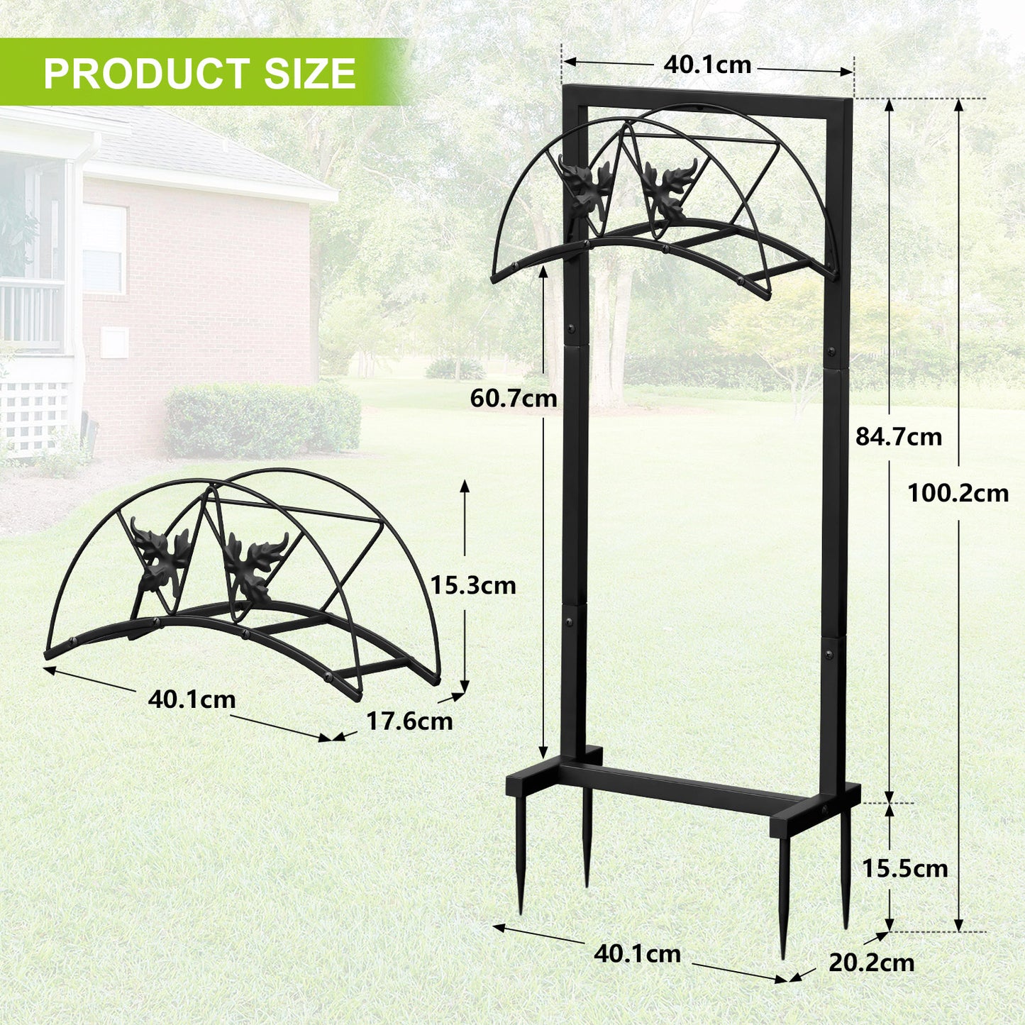 JP Outdoor Detachable Garden Hose Holder with, Freestanding Water Hose Holder for Outdoor Yard Lawn