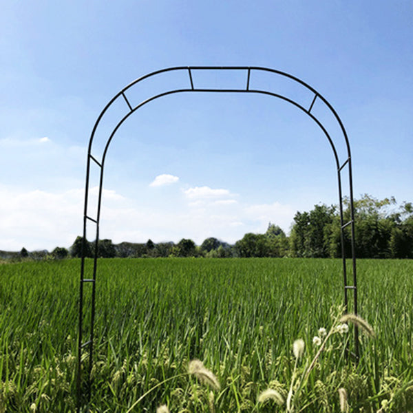 JP OUTDOOR 7'8" H x 4'5" W Patio Metal Garden Arch Trellis,Arbor Trellis for Climbing Plants Support or Wedding Decor，Black