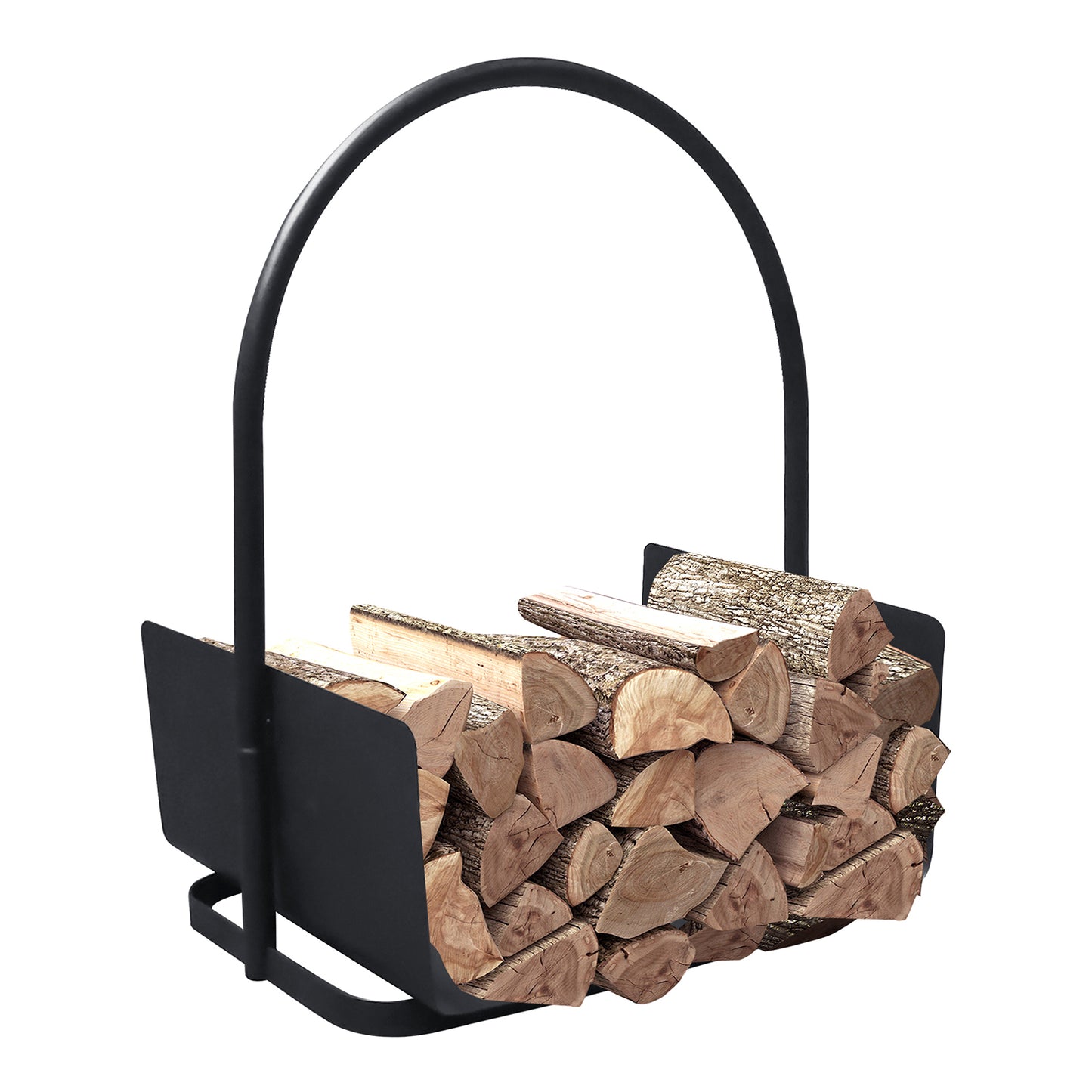 JP OUTDOOR 14.7''L x 11.8''W x 19.4''H Firewood Log Baskets, Indoor Outdoor Portable Log Storage Rack
