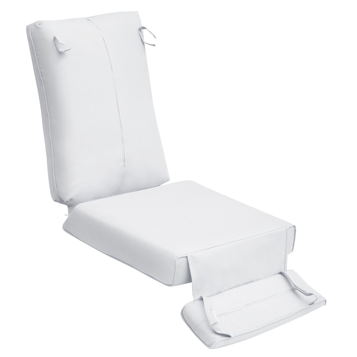 JP Outdoor Replacement Cushion for Indoor or Outdoor Adirondack or Rocking Chairs Cushion,Waterproof Chair Cushion,White