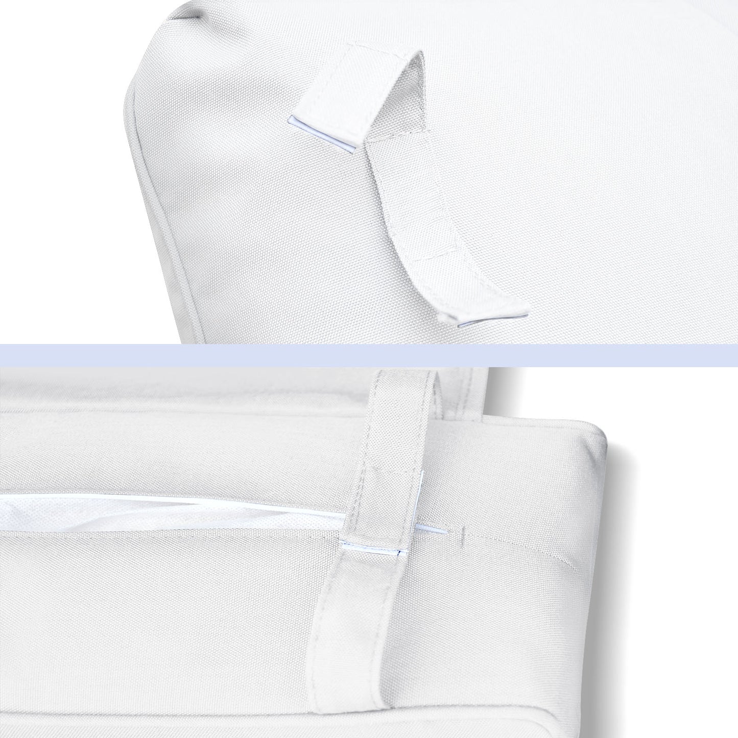 JP Outdoor Replacement Cushion for Indoor or Outdoor Adirondack or Rocking Chairs Cushion,Waterproof Chair Cushion,White