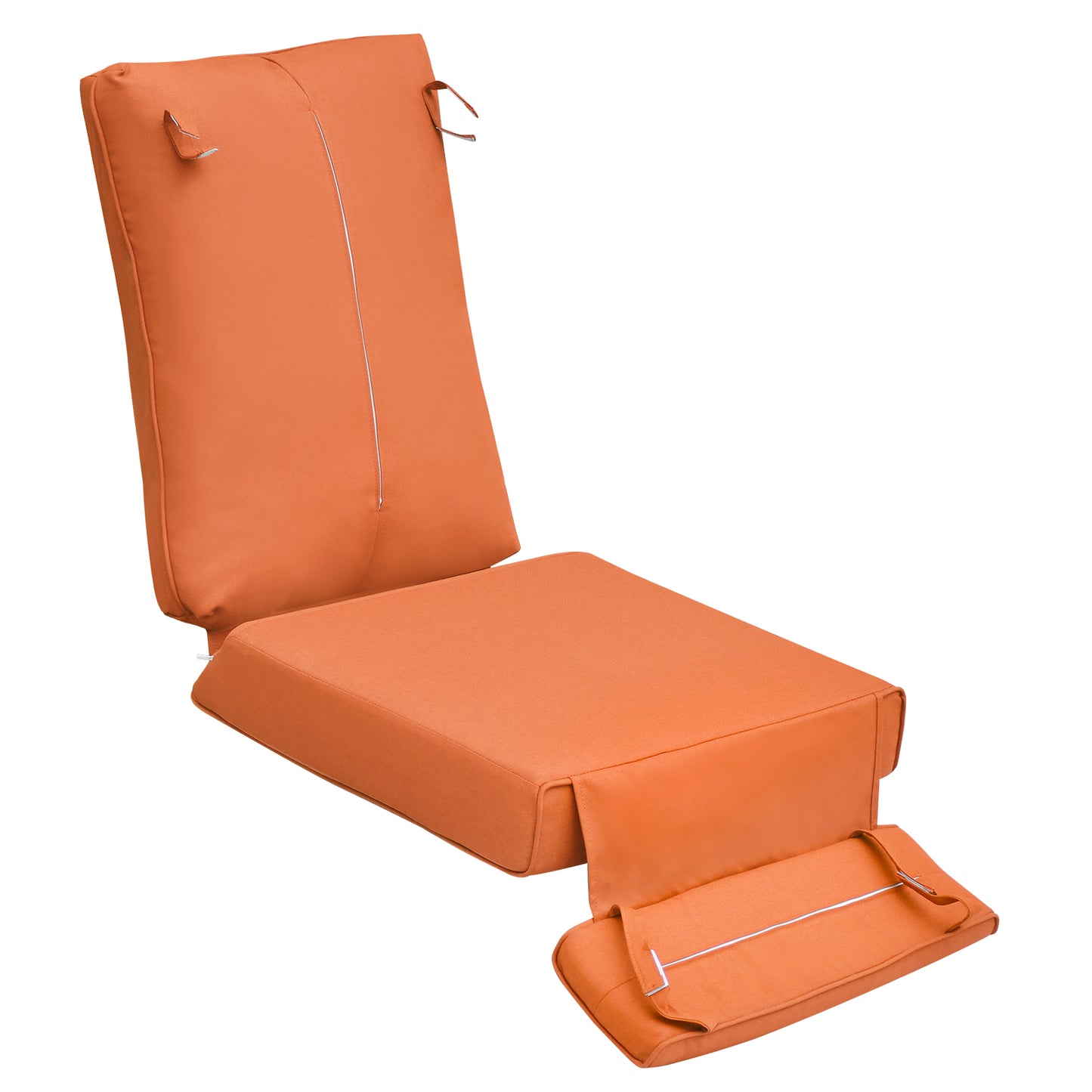 JP Outdoor Replacement Cushion for Indoor or Outdoor Recliner Chair,Good Firmness,Anti-fade & Water Repellent,Orange