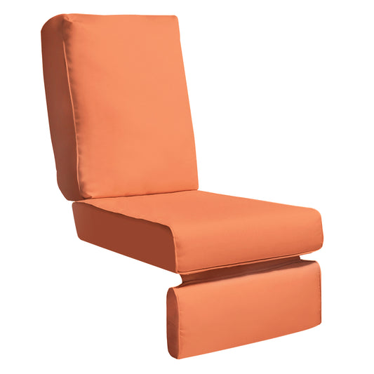 JP Outdoor Replacement Cushion for Indoor or Outdoor Recliner Chair,Good Firmness,Anti-fade & Water Repellent,Orange