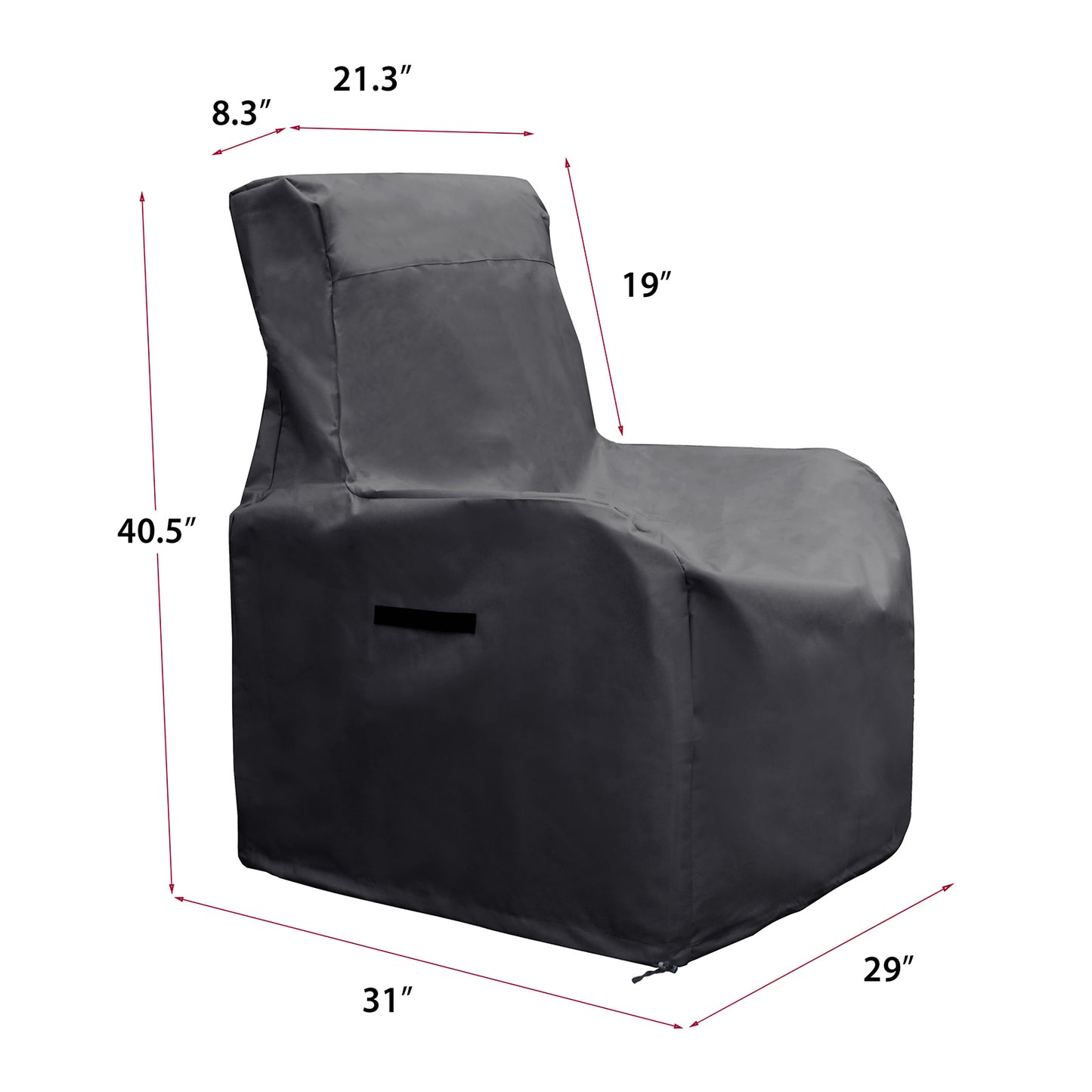 JP OUTDOOR Weather-resistant Durable Oxford Chair Cover, Black
