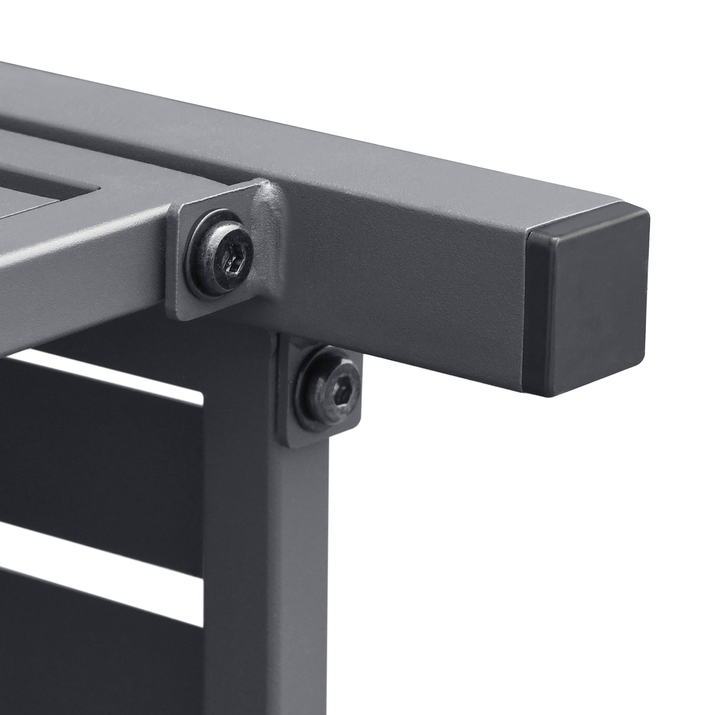 JP OUTDOOR Outdoor Steel Side Table with 1.7" Umbrella Hole for Deck,Pool,Garden,Black