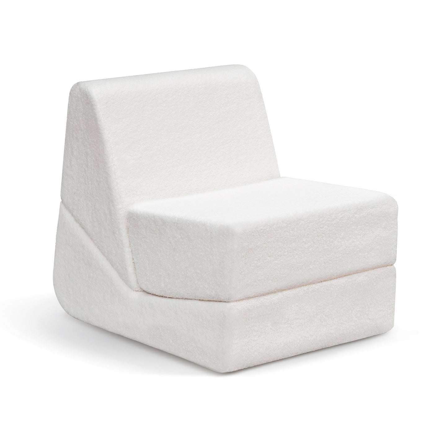 JP OUTDOOR Kids Lounger Teddy Velvet,Kids Foldable Chair Sofa,Beige