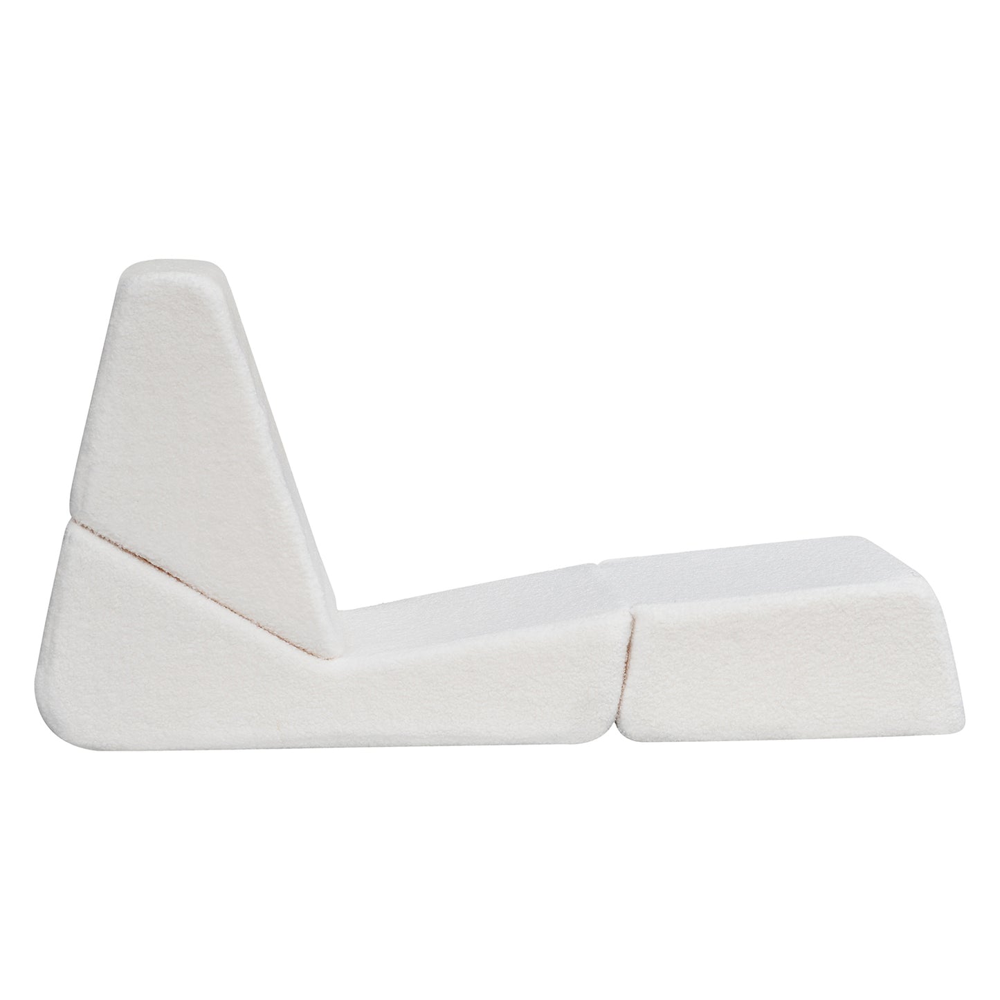 JP OUTDOOR Kids Lounger Teddy Velvet,Kids Foldable Chair Sofa,Beige