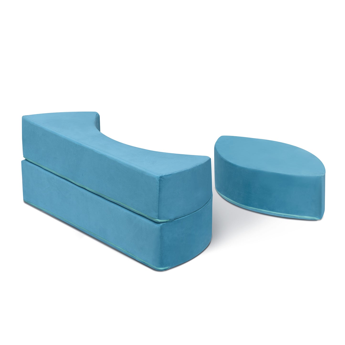 JP OUTDOOR Modular Kids Play Couch, Toddler Furniture Lounger Sofa ,Blue